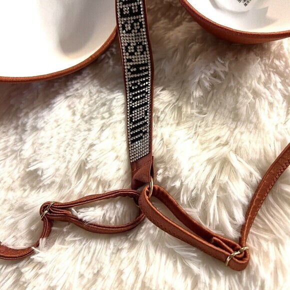 VICTORIA'S‎ SECRET SWIM Bikini Top Shine Strap Full Coverage Push-Up Size 36B - Picture 9 of 16